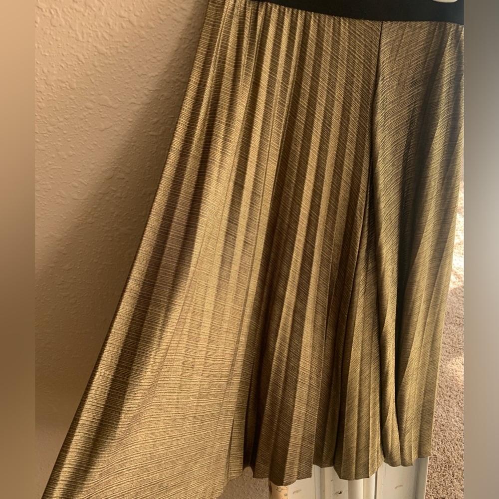 Gold Pleated Skirt